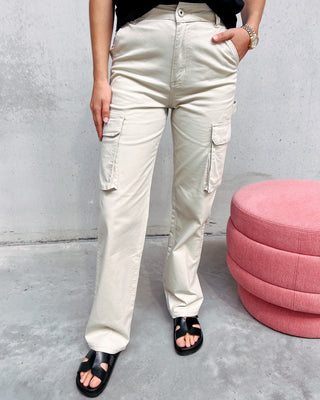 COLBY CREAM CARGO PANT - By Lenz