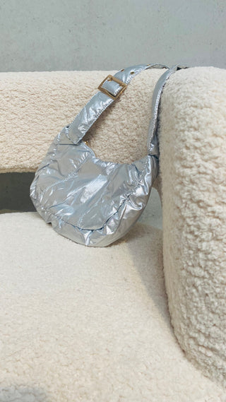 METALLIC MUSE BAG - SILVER