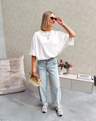 MILO OVERSIZED TEE - WHITE - By Lenz
