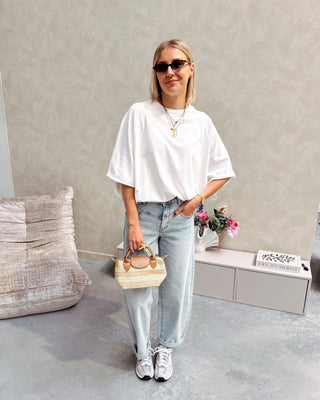 MILO OVERSIZED TEE - WHITE - By Lenz