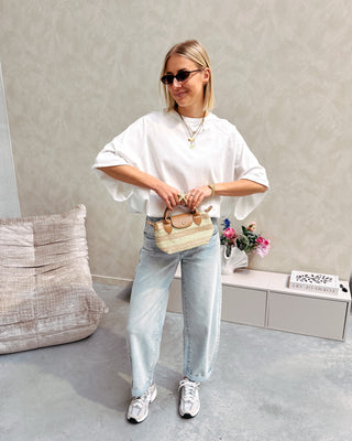 MILO OVERSIZED TEE - WHITE - By Lenz
