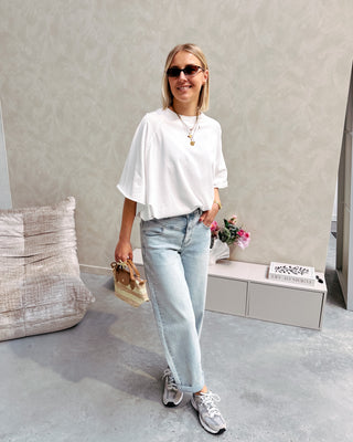 MILO OVERSIZED TEE - WHITE - By Lenz