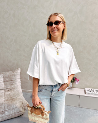 MILO OVERSIZED TEE - WHITE - By Lenz