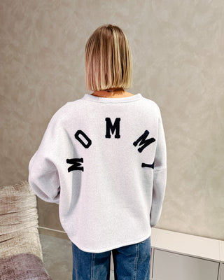 MOMMY SWEATER - GREY/DARK BLUE - By Lenz