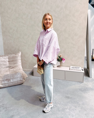 LUMIÈRE STRIPE SHIRT - PINK - By Lenz