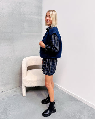 ISA TEDDY GILET - DARK BLUE - By Lenz