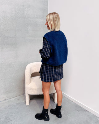 ISA TEDDY GILET - DARK BLUE - By Lenz