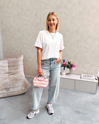 ROSÉ DETAIL TEE - By Lenz
