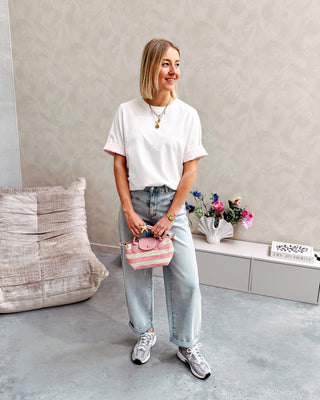 ROSÉ DETAIL TEE - By Lenz
