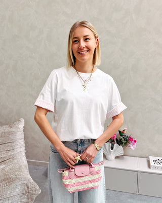 ROSÉ DETAIL TEE - By Lenz