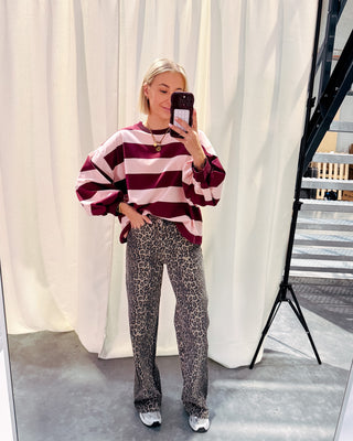 ROSÉ ROUGE STRIPE SWEATER - By Lenz