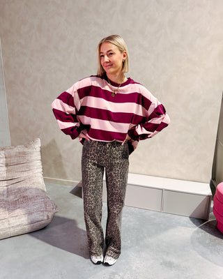 ROSÉ ROUGE STRIPE SWEATER - By Lenz