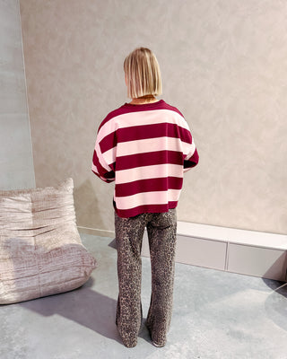 ROSÉ ROUGE STRIPE SWEATER - By Lenz