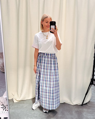 GLORIA CHECK MAXI SKIRT - By Lenz