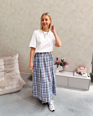 GLORIA CHECK MAXI SKIRT - By Lenz