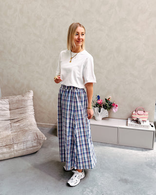 GLORIA CHECK MAXI SKIRT - By Lenz