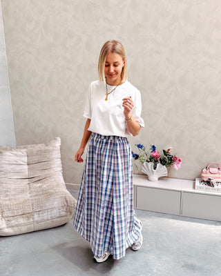 GLORIA CHECK MAXI SKIRT - By Lenz