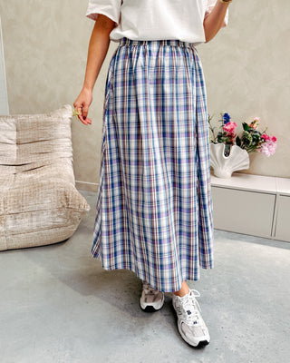 GLORIA CHECK MAXI SKIRT - By Lenz