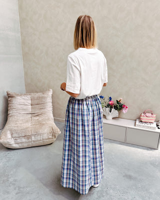 GLORIA CHECK MAXI SKIRT - By Lenz