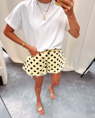 SUNNY DOT SHORT - YELLOW
