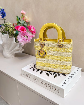 RIVIERA WOVEN BAG - YELLOW - By Lenz