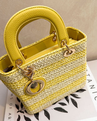 RIVIERA WOVEN BAG - YELLOW - By Lenz
