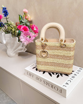 RIVIERA WOVEN BAG - TAUPE - By Lenz