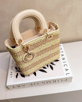 RIVIERA WOVEN BAG - TAUPE - By Lenz