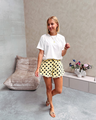 SUNNY DOT SHORT - YELLOW