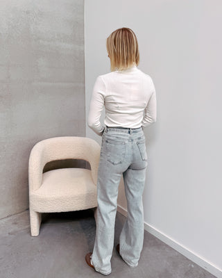 SADIE HIGH NECK LONGSLEEVE - WHITE - By Lenz