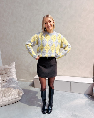 CLUELESS CHECK KNIT - By Lenz