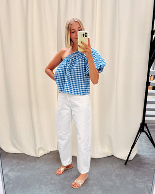 BRANDY BALLOON FIT JEANS - WHITE