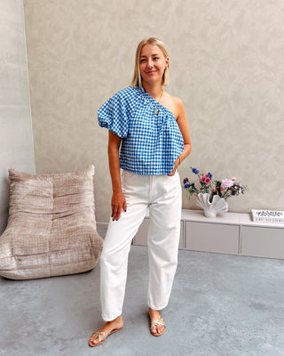 BRANDY BALLOON FIT JEANS - WHITE