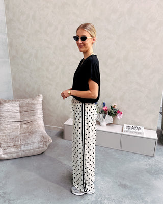 SATIN POLKA DOT PANTS - By Lenz