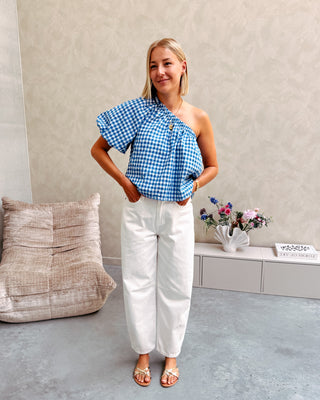 BRANDY BALLOON FIT JEANS - WHITE