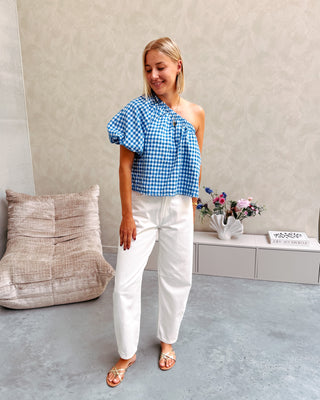 BRANDY BALLOON FIT JEANS - WHITE