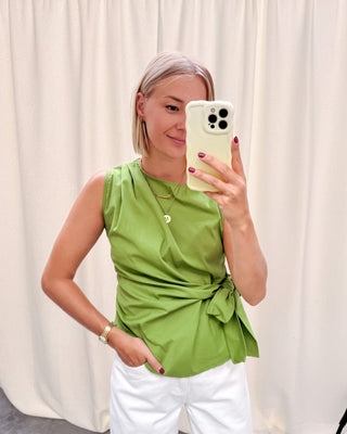 GRACE BOW TOP - GREEN