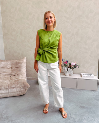 GRACE BOW TOP - GREEN