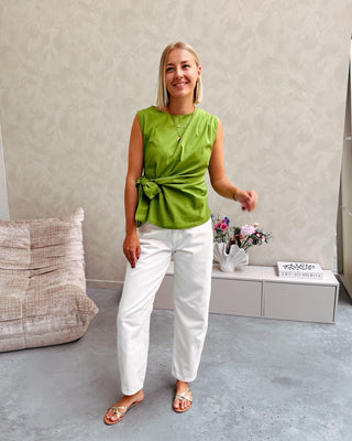 GRACE BOW TOP - GREEN