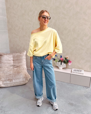 NOÉMIE OFF SHOULDER TOP - YELLOW - By Lenz