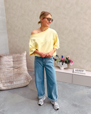 NOÉMIE OFF SHOULDER TOP - YELLOW - By Lenz
