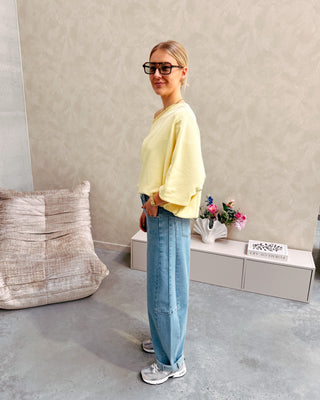 NOÉMIE OFF SHOULDER TOP - YELLOW - By Lenz