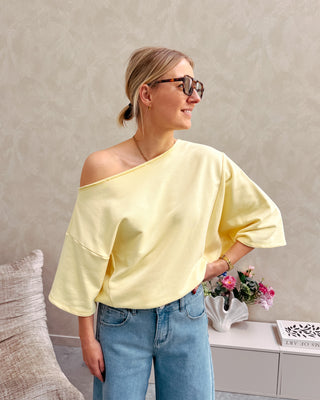 NOÉMIE OFF SHOULDER TOP - YELLOW - By Lenz