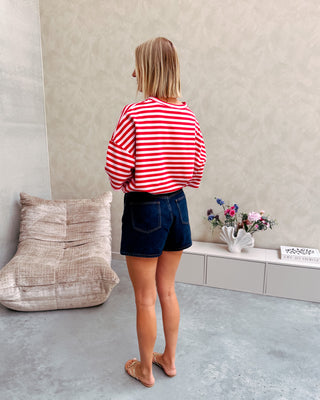 JADENE DENIM SKORT - DARK BLUE