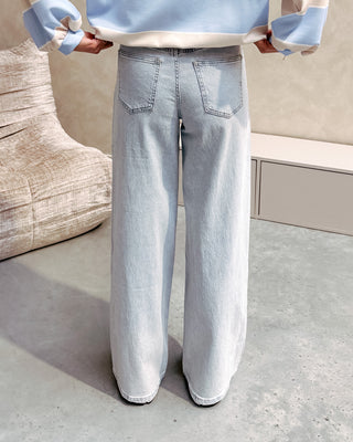 MAUD WIDE LEG JEANS - LIGHT BLUE - By Lenz