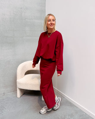 NIKKI BALLOON SWEATER - BURGUNDY - By Lenz