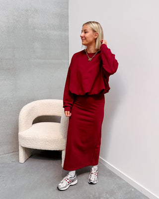 NIKKI BALLOON SWEATER - BURGUNDY - By Lenz