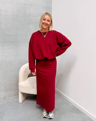 NIKKI BALLOON SWEATER - BURGUNDY - By Lenz