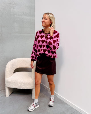 KIM BURGUNDY SKIRT - By Lenz