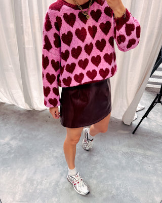 KIM BURGUNDY SKIRT - By Lenz